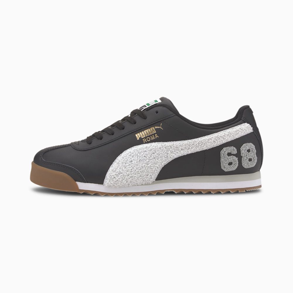 Puma Roma '68 Lux Varsity Férfi Sportcipő - Fekete/Fehér ( Hungary - KTBNS4563 )